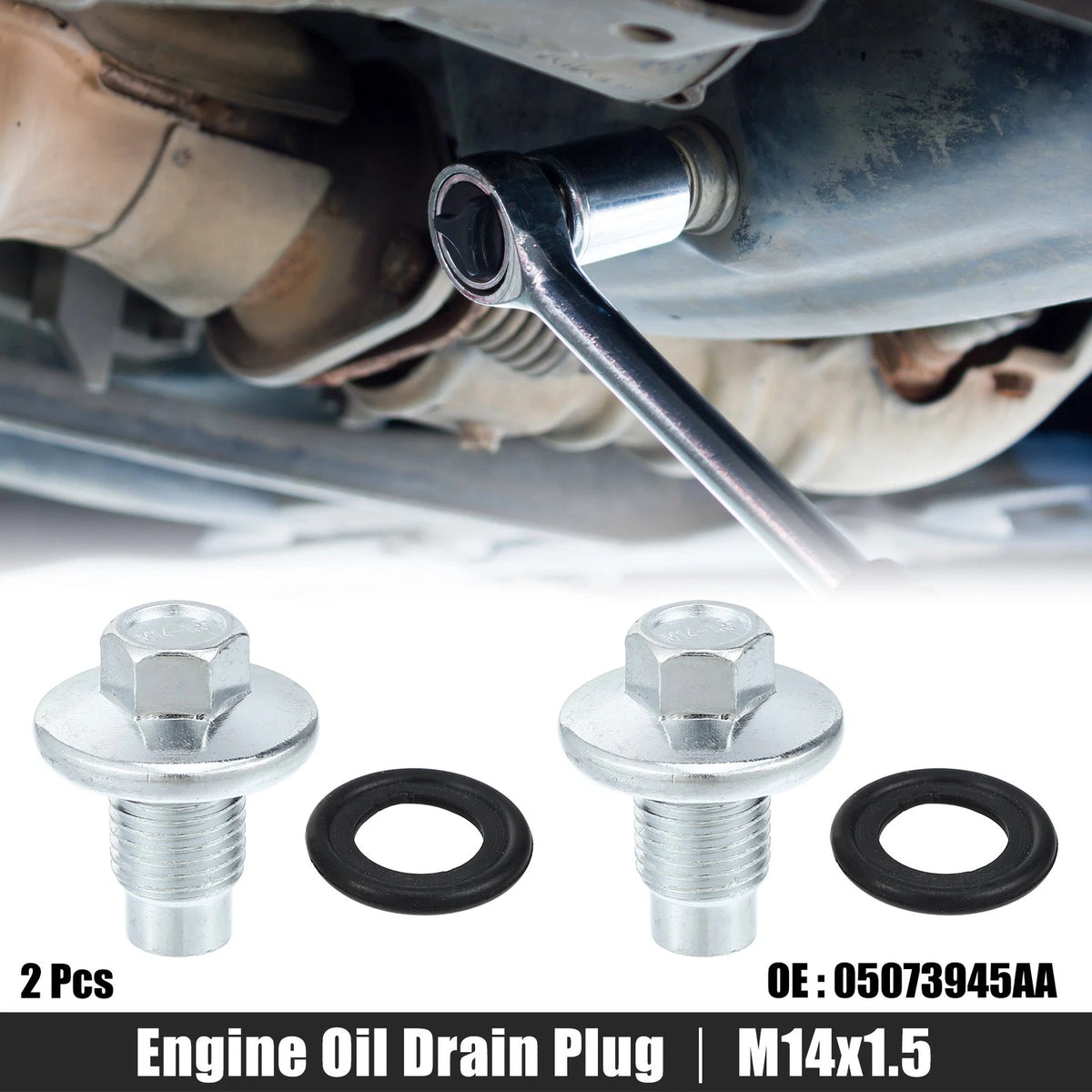 M14x1.5 Steel Engine Oil Drain Plug Screws for Mercedes-Benz