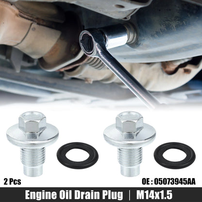M14x1.5 Steel Engine Oil Drain Plug Screws for Mercedes-Benz