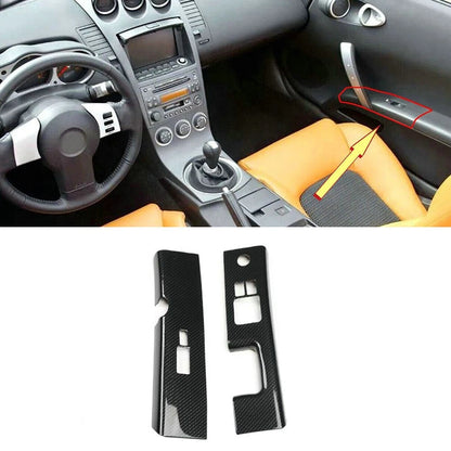 Glass Switch Covers ABS Carbon Fiber for Nissan 350Z (2006–2008)