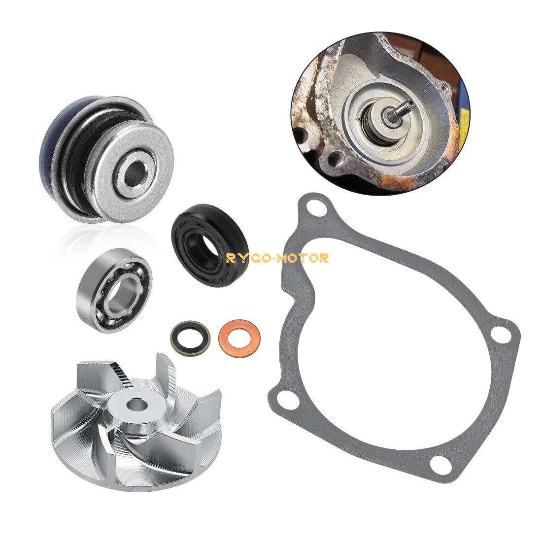 Water Pump Rebuild Kit Impeller w/Seal for Polaris Scrambler 500 2x4/4x4