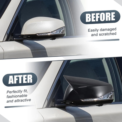 Pair Mirror Cover Overlay Black for INFINITI Q50 Q60 Q70 QX30