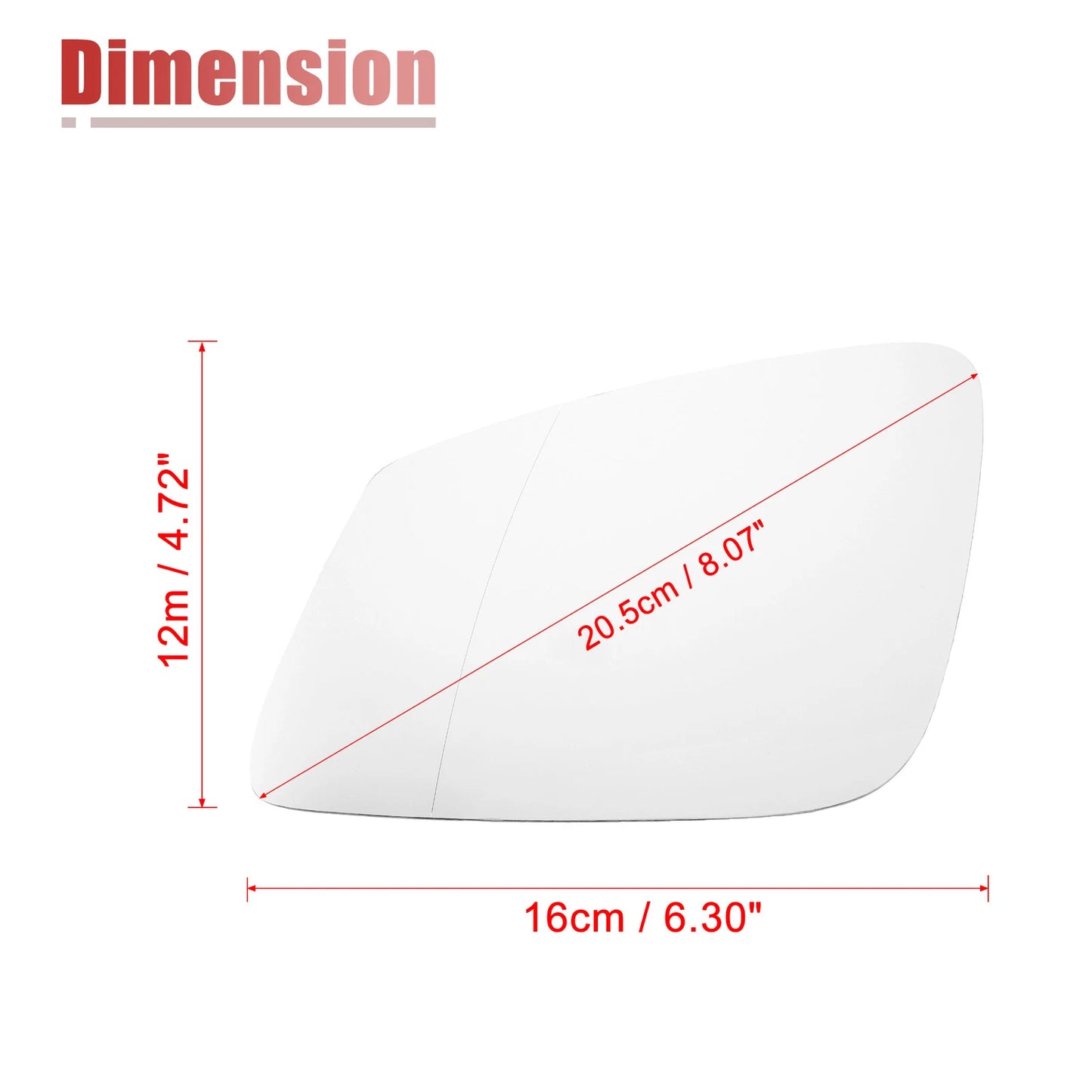 Heated Left Side Rearview Mirror Glass for BMW X1 X2 (2016-2023)