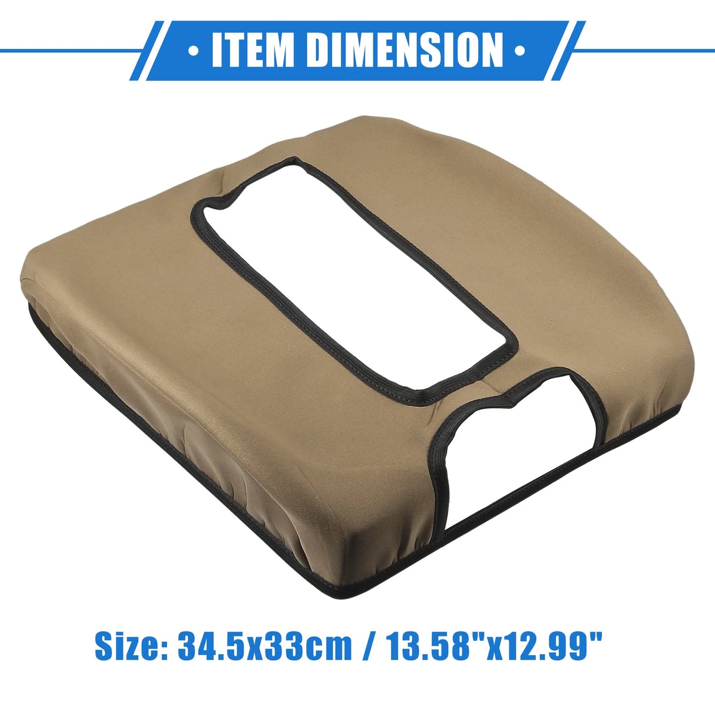 Armrest Protector Cover Pad Replacement for GMC Sierra Deep Brown (2014-2017)