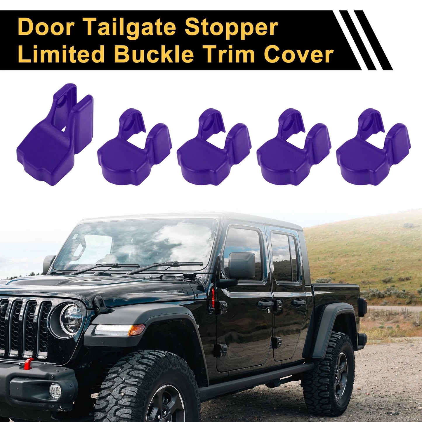 Door Limiting Cover Trim for Jeep Wrangler JL JLU (2018-2024) - Purple