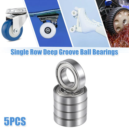 5 Pcs / 15x28x7mm / Deep Groove Ball Bearings for Car