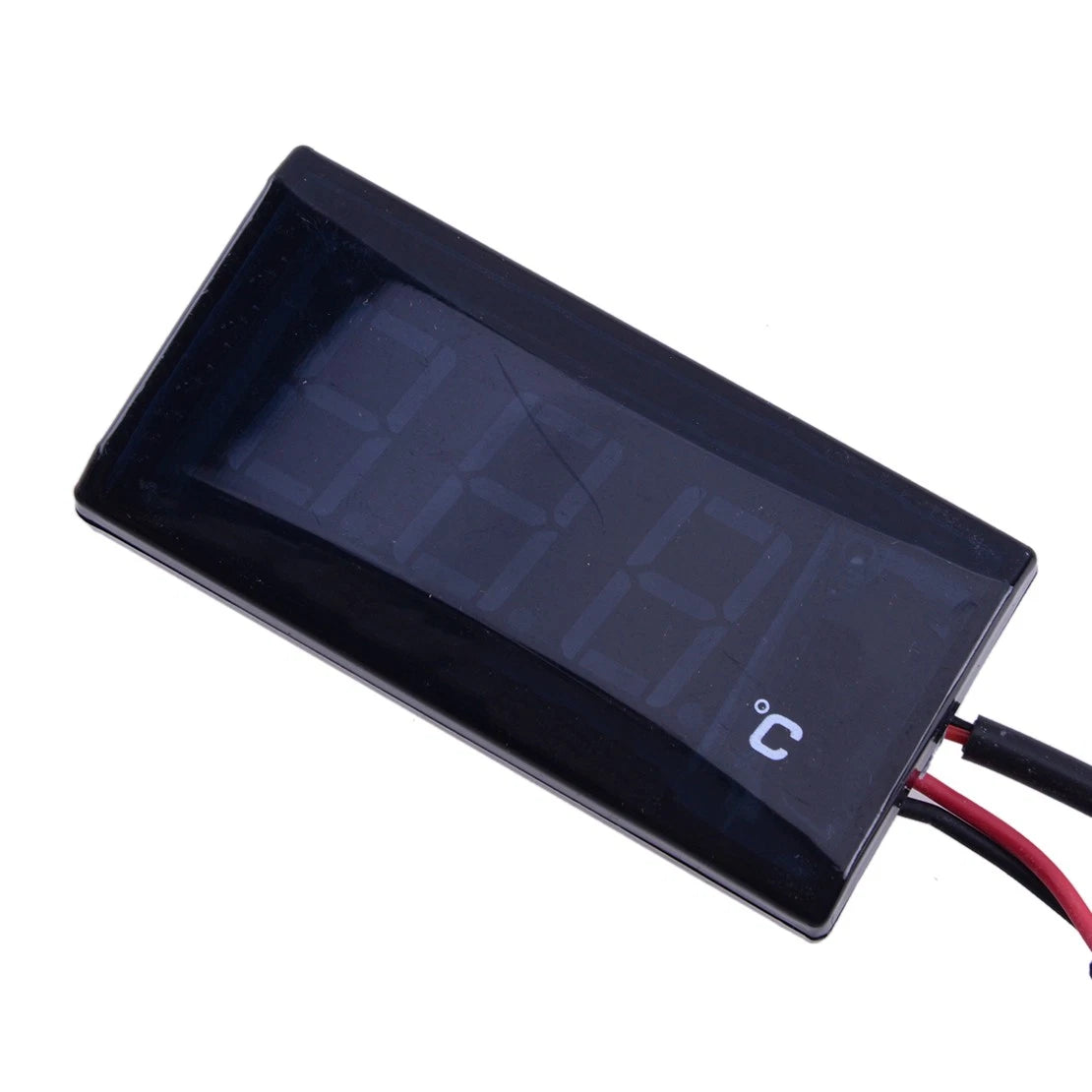 Digital Display Thermometer for Motorcycle - Water Temperature Gauge - Black