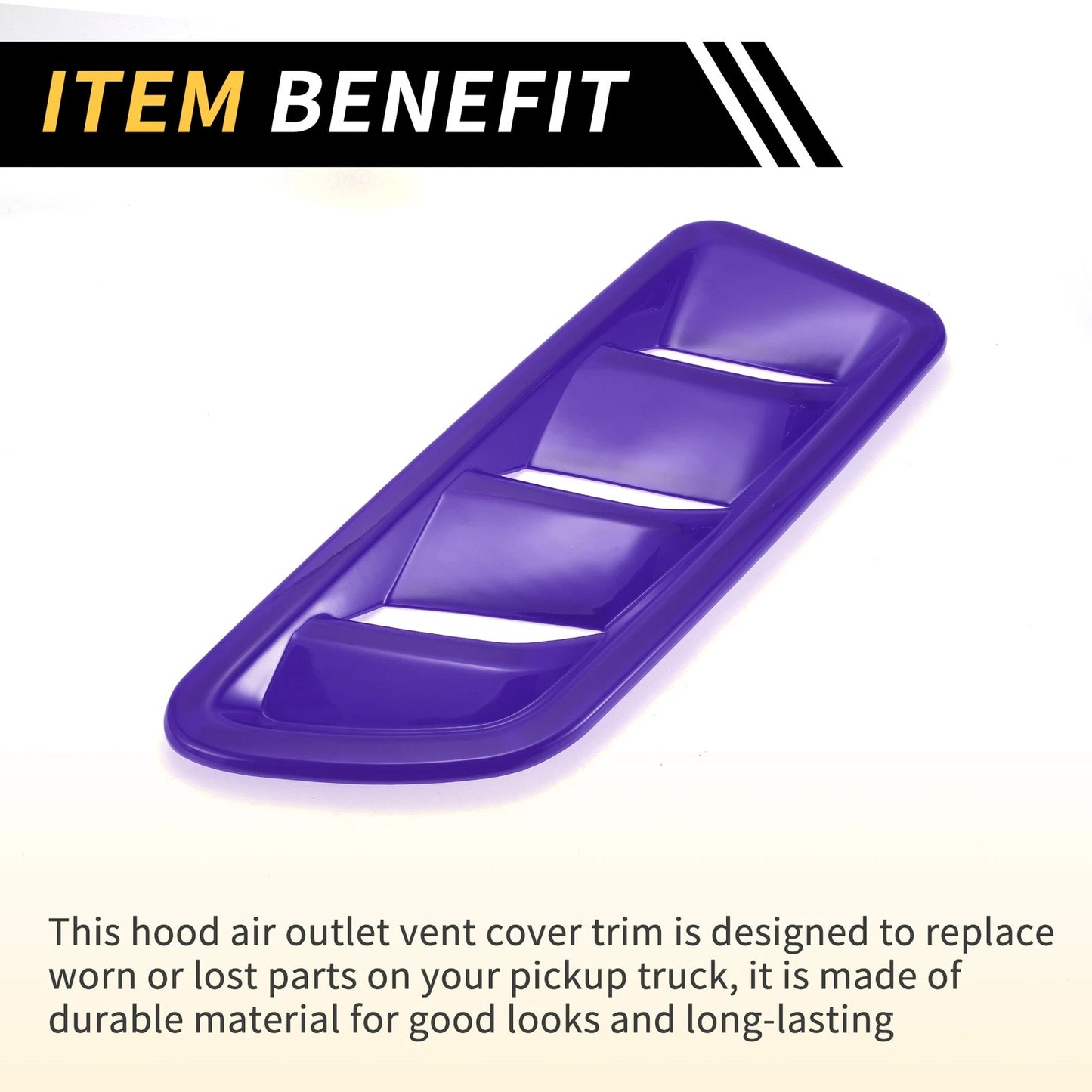 Front Hood Air Outlet Vent Cover Trim for Jeep JL JLU (2018-2024) Purple