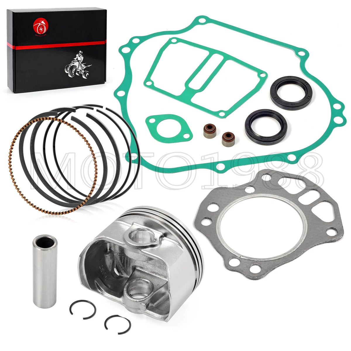 Gasket Kit with Piston Ring & Seal for EZGO FJ400D Golf Cart Engine (1999–2004)