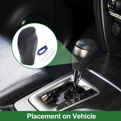 Black Carbon Fiber Gear Shift Knob Cover for Subaru Forester (2018-2023)