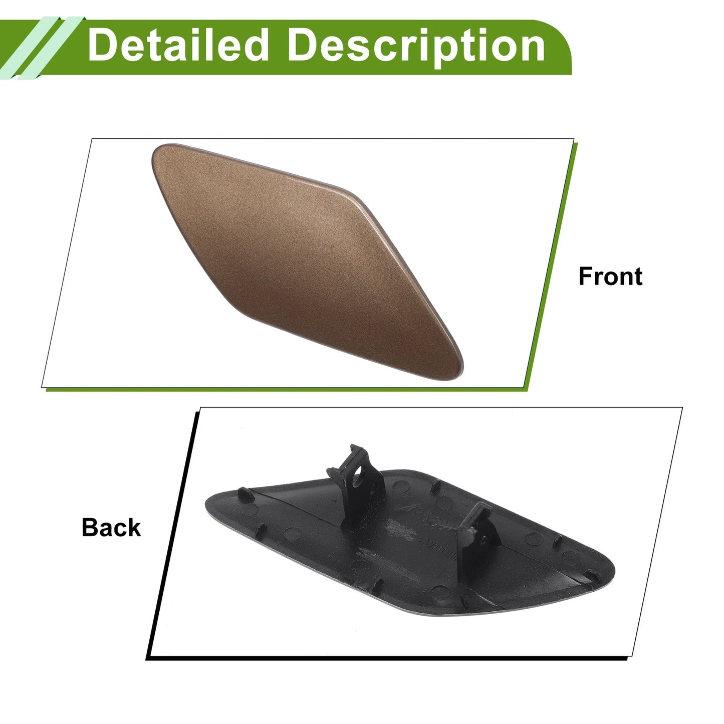 Right Washer Nozzle Cover Cap for Porsche Cayenne (2011-2014) Brown