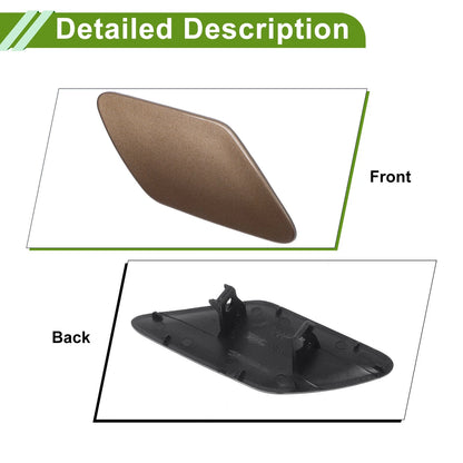 Right Washer Nozzle Cover Cap for Porsche Cayenne (2011-2014) Brown