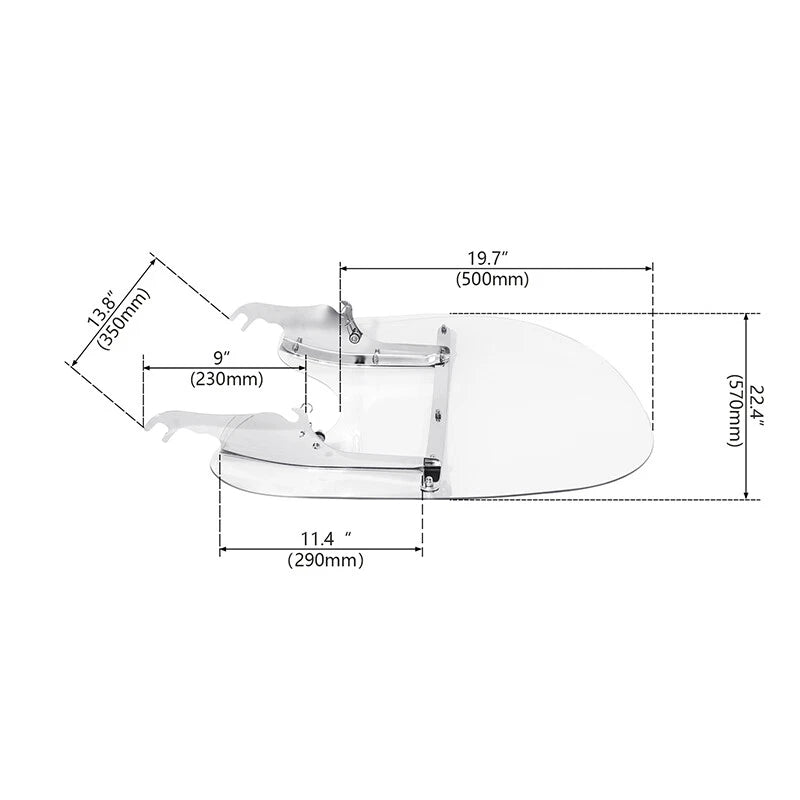 Windshield Mount Bracket for Harley Softail Fatboy (2000-2017)