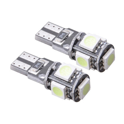 T10 Ice Blue LED Wedge Light Bulb 2 x 5050 for Universal Dome Lamp