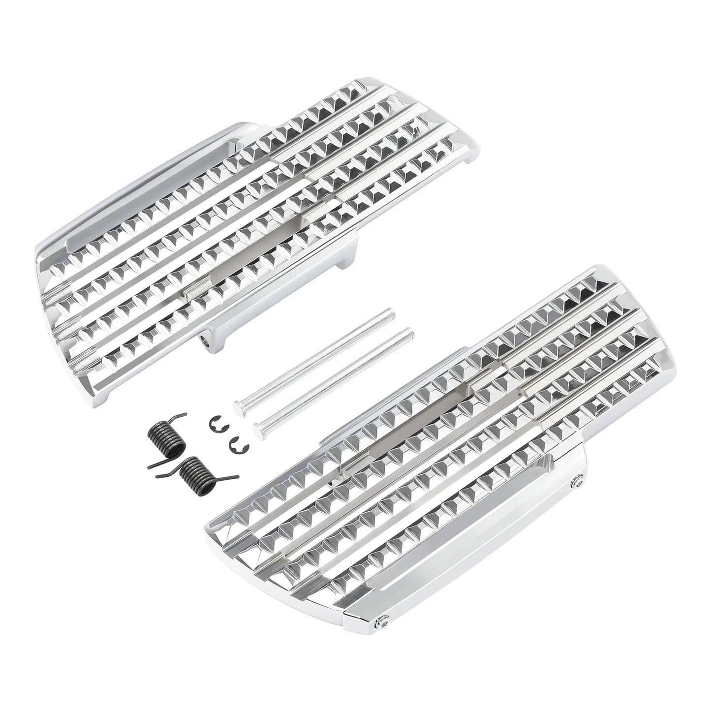 Chrome Driver Footboard & Bracket for Harley Softail Deluxe (2018-2025)