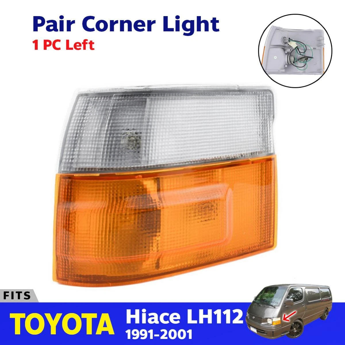 Corner Lamp Turn Signal Light LH Fits Toyota Hiace RZH Commuter Van 1991-01 D06
