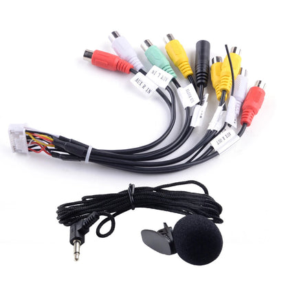 20Pin Car Stereo RCA Output Aux-in Adapter Cable for Universal Car Radio