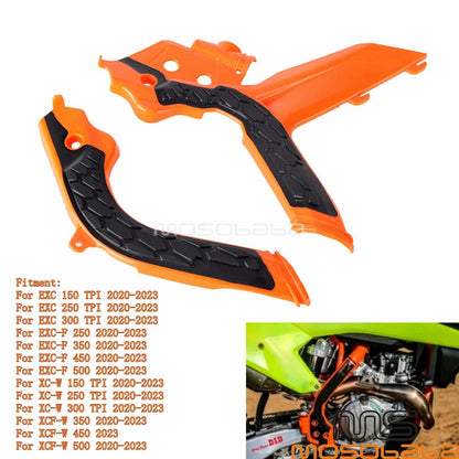 Dirt Bike Frame Guards Protector Orange for KTM EXC-F 250 350 450 500 (2020-2023)