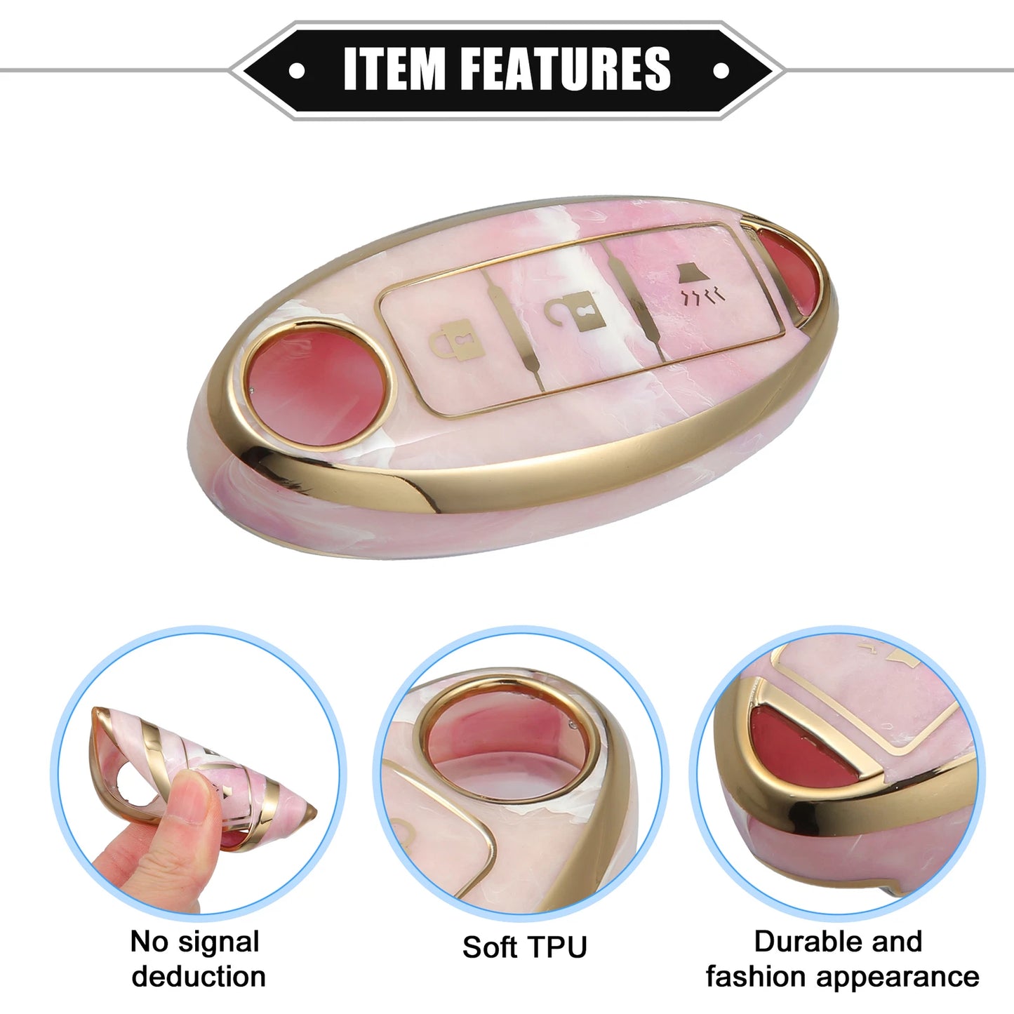 3 x Remote Keyless Smart Key Fob Cover Case for Nissan Serena (2016-2023)