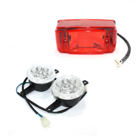 12V Left Right Head & Tail Light Lamps for 150cc 250cc Bull Farm Quad ATV