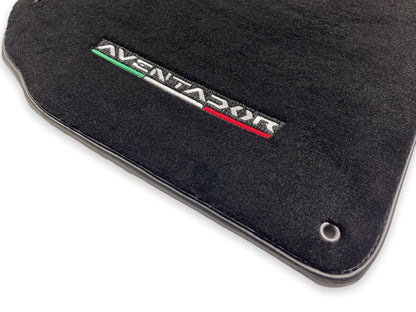 Black Carpet Floor Mats for Lamborghini Aventador (2012-2022)