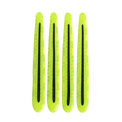 Car Door Handle Reflective Sticker for Scratch Protection Carbon Fiber Green