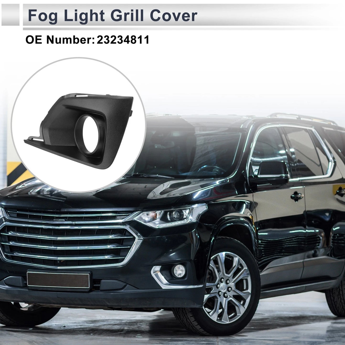 1 Pc Car Front Left Fog Light Grill for Chevrolet Traverse (2018-2019)