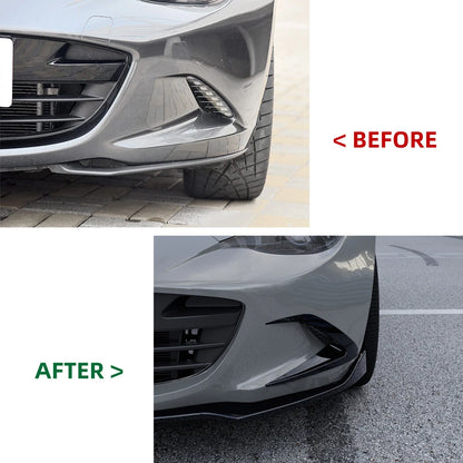 Front Bumper Side Vent Canards Splitter for Mazda MX-5 Miata ND (2016–2024)