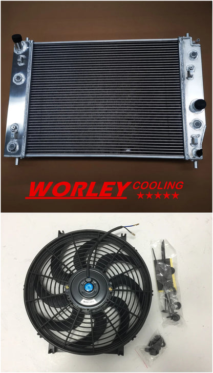 QLD-3 Rows Aluminum Radiator + Fan for Chevy Corvette C6 (2005-2013)