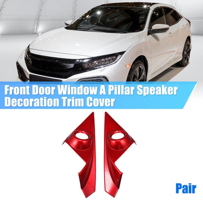 Red Front Door A Pillar Speaker Trim Cover for Honda Civic 2016-2021