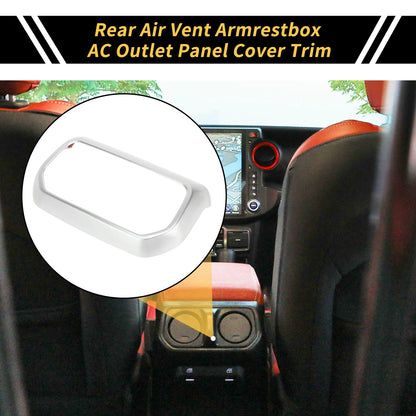 Rear Air Vent Armrest AC Outlet Panel Cover for Jeep Wrangler (2018-2023)