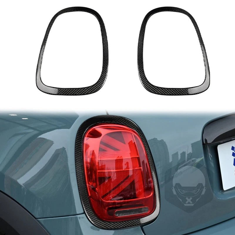 Real Carbon Fiber Tail Light Lamp Frame Ring Trim for Mini Cooper S F55 F56 F57