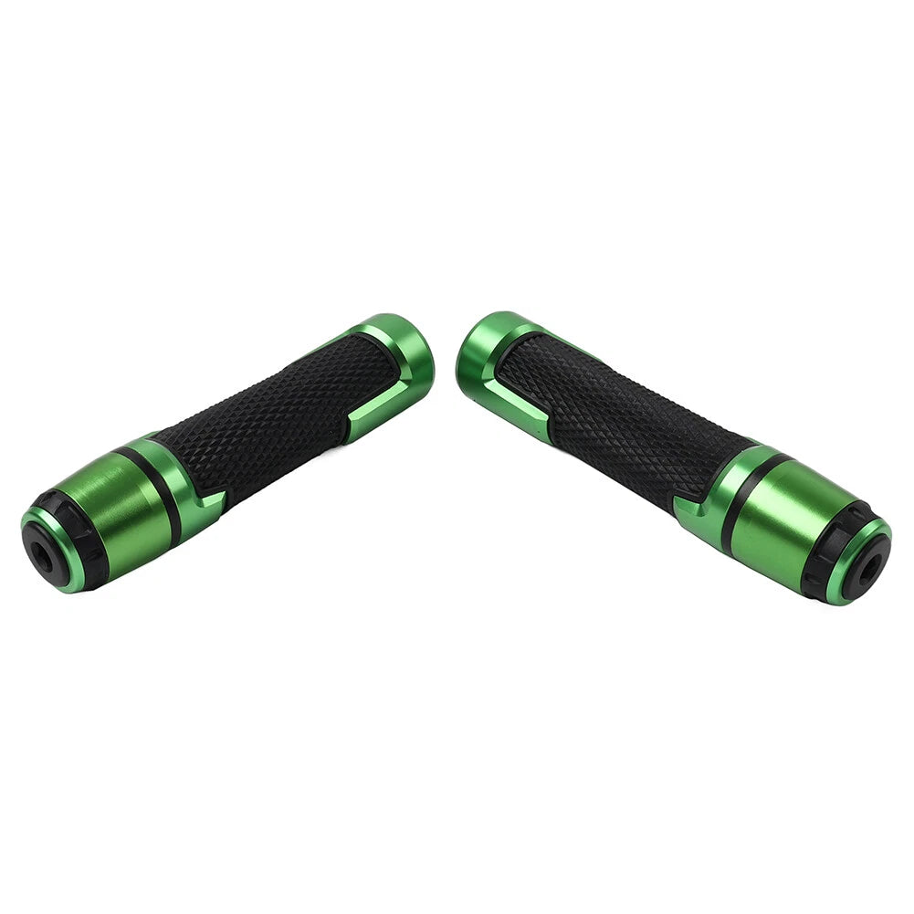 Green 22MM 7/8" Handlebar Grips with Bar Ends for Harley & Honda