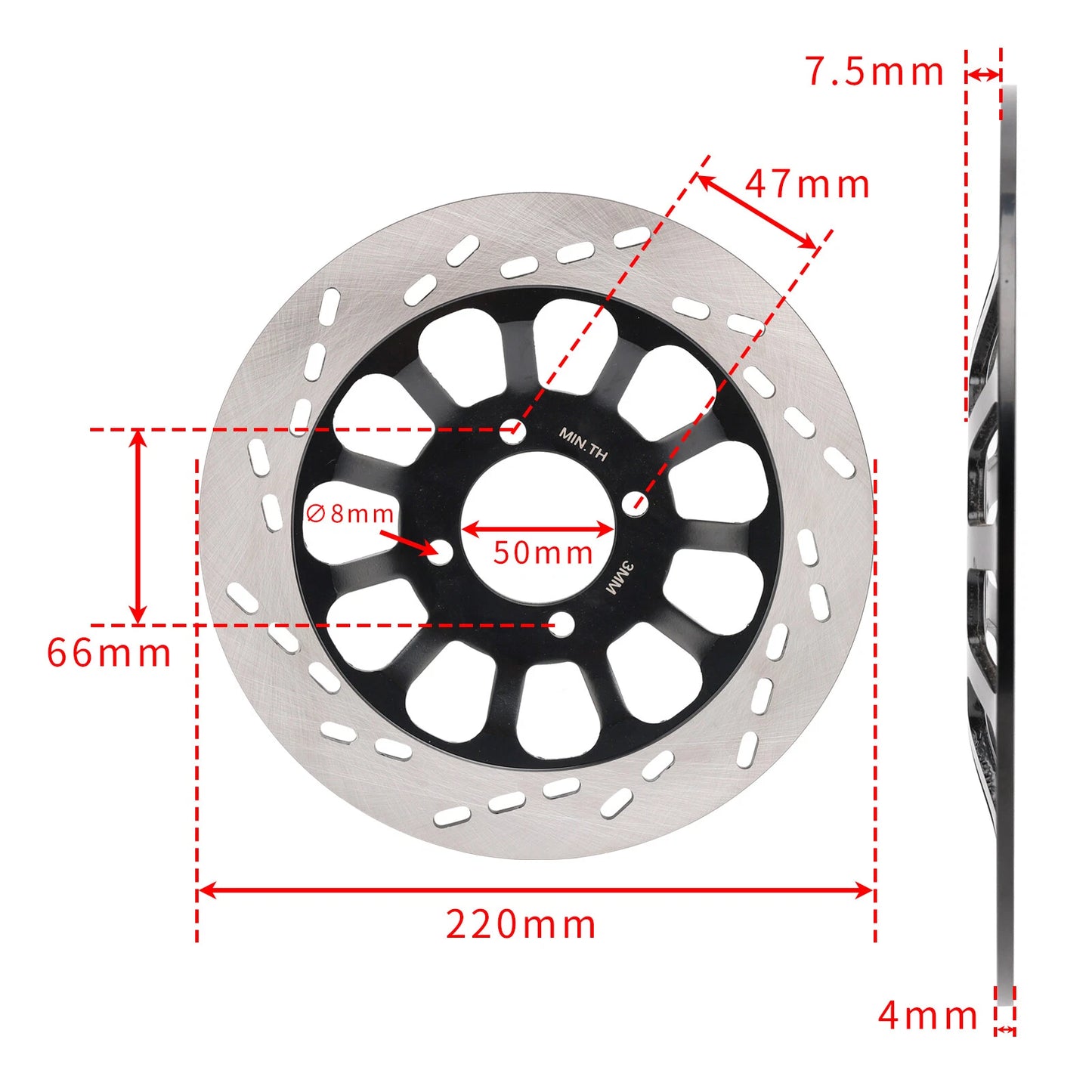 Brake Disc Front ø220mm for Suzuki GN125 (2000-2006)