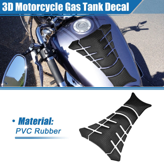 Universal 3D Gas Tank Decal 7.80x5.63 for Motorcycle Black