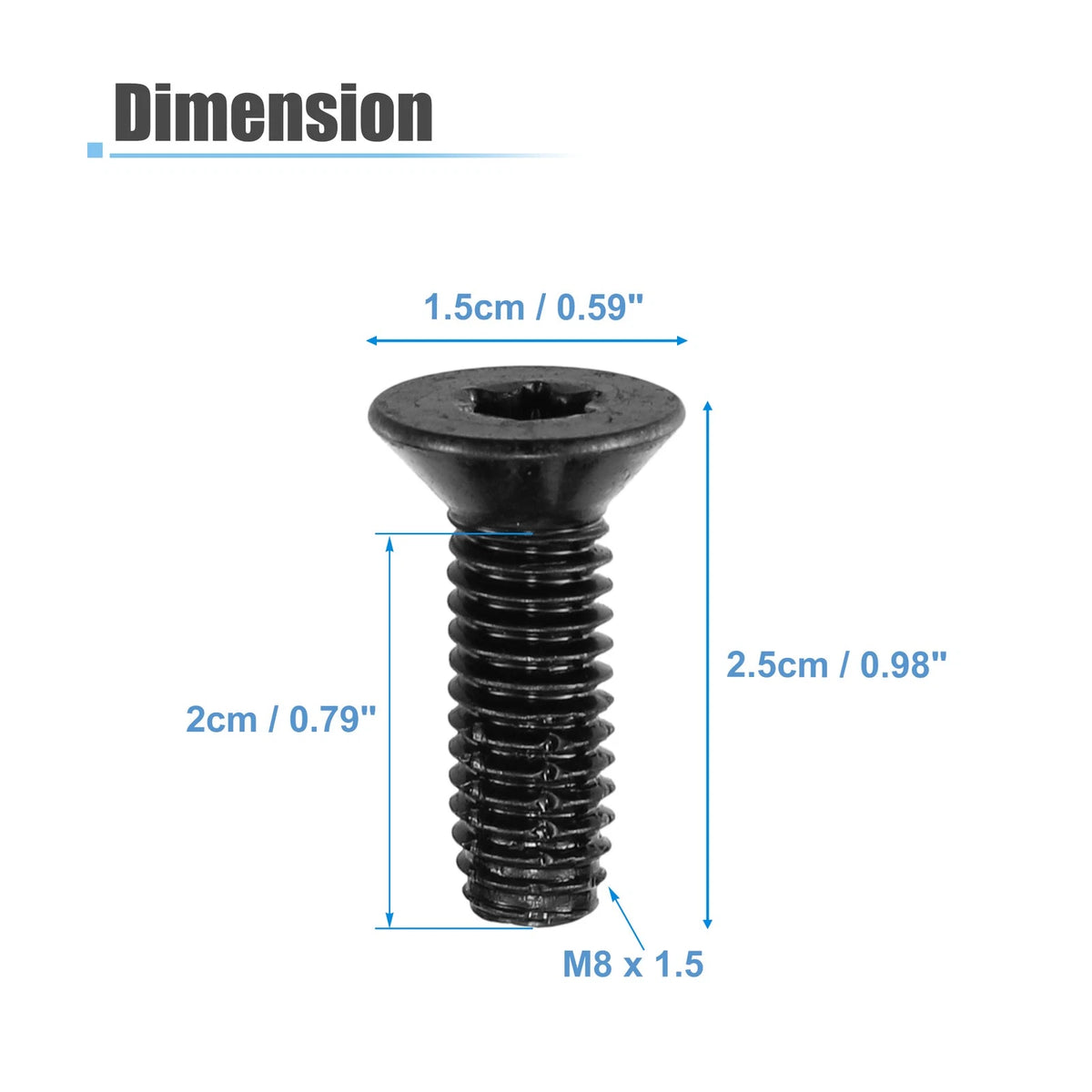 1 Torx Screws for Jeep Wrangler CJ7 YJ TJ Tailgate (1976-2006)