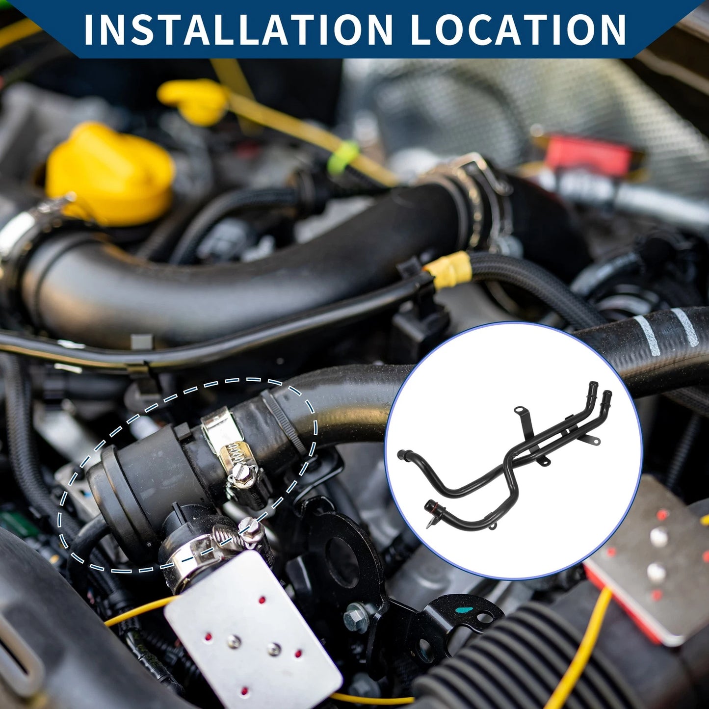 Engine HVAC Heater Hose Assembly for Chevrolet Malibu (2006 - 2010)