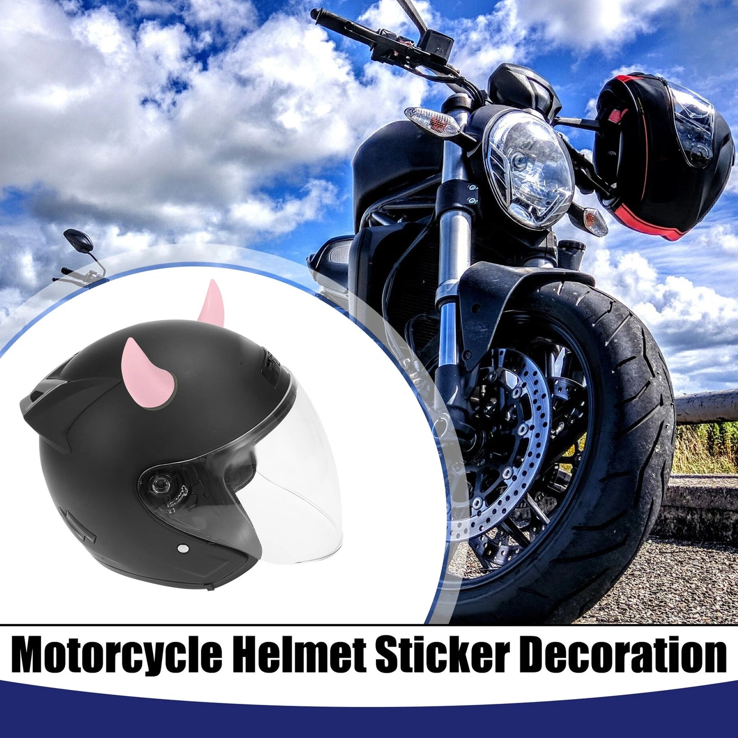 2 x Motorcycle Helmet Sticker Decoration Universal