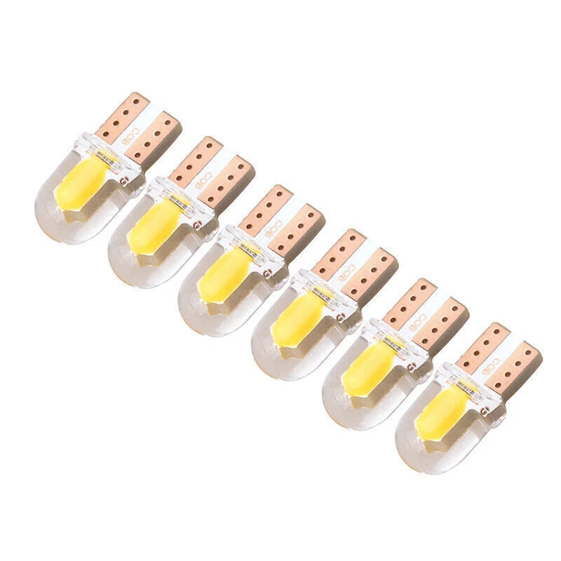 6 x T10 194 168 W5W COB LED Canbus Yellow Car Width Light Bulbs for Various Models