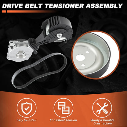 Serpentine Belt Tensioner & Water Pump Pulley for Mini Cooper (2002-2008)