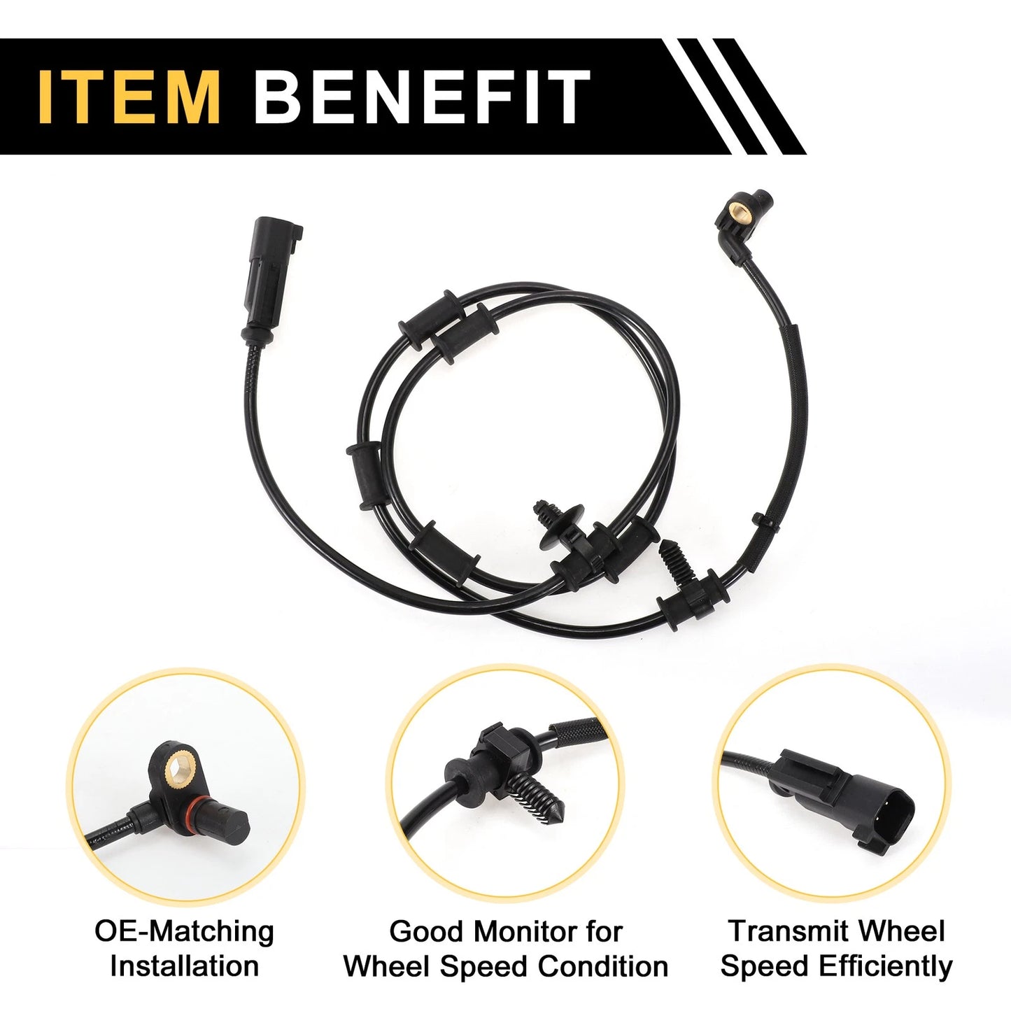 1 x ABS Wheel Speed Sensor for Dodge Ram 2500 Front Left/Right