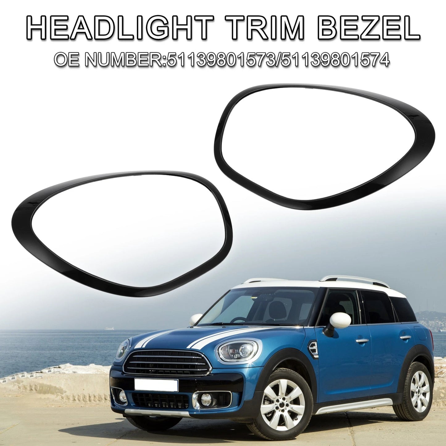 Front Headlight Trim Bezel for Mini Cooper Countryman (2011-2016)