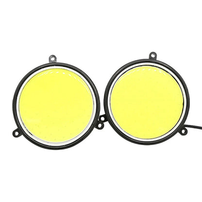 2 x Round Shape COB White LED Daytime Running Lights for Car (No Year Specified)