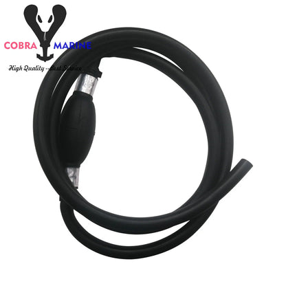 Universal Fuel Line Assembly 3/8" Hose Barbs & Primer Bulb for Boat (N/A)