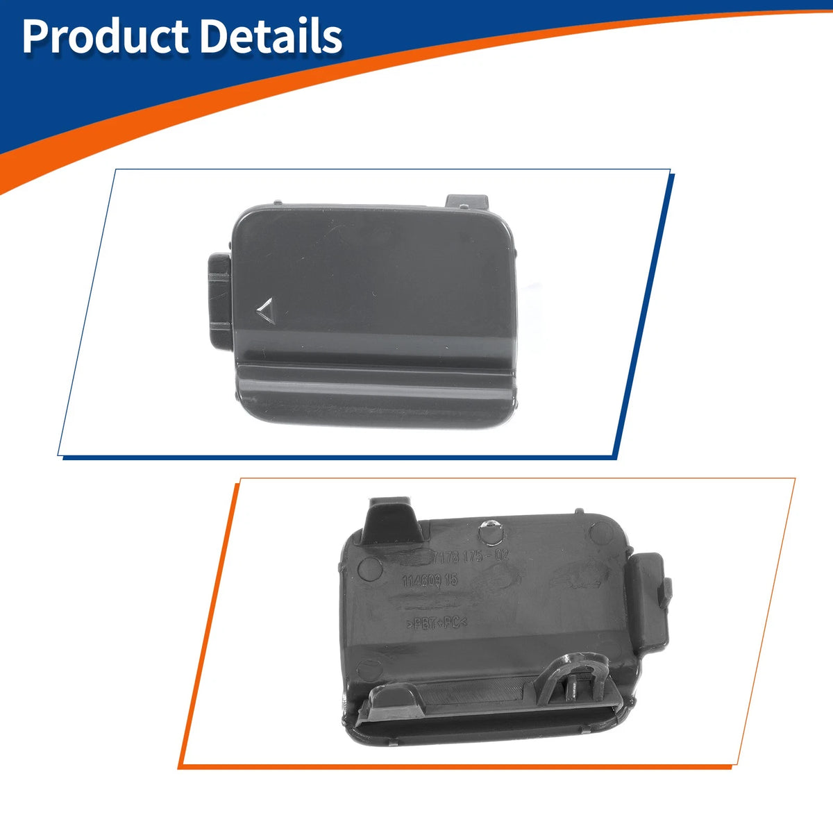 Rear Tow Hook Cover for BMW 528i 535i 550i Unpainted