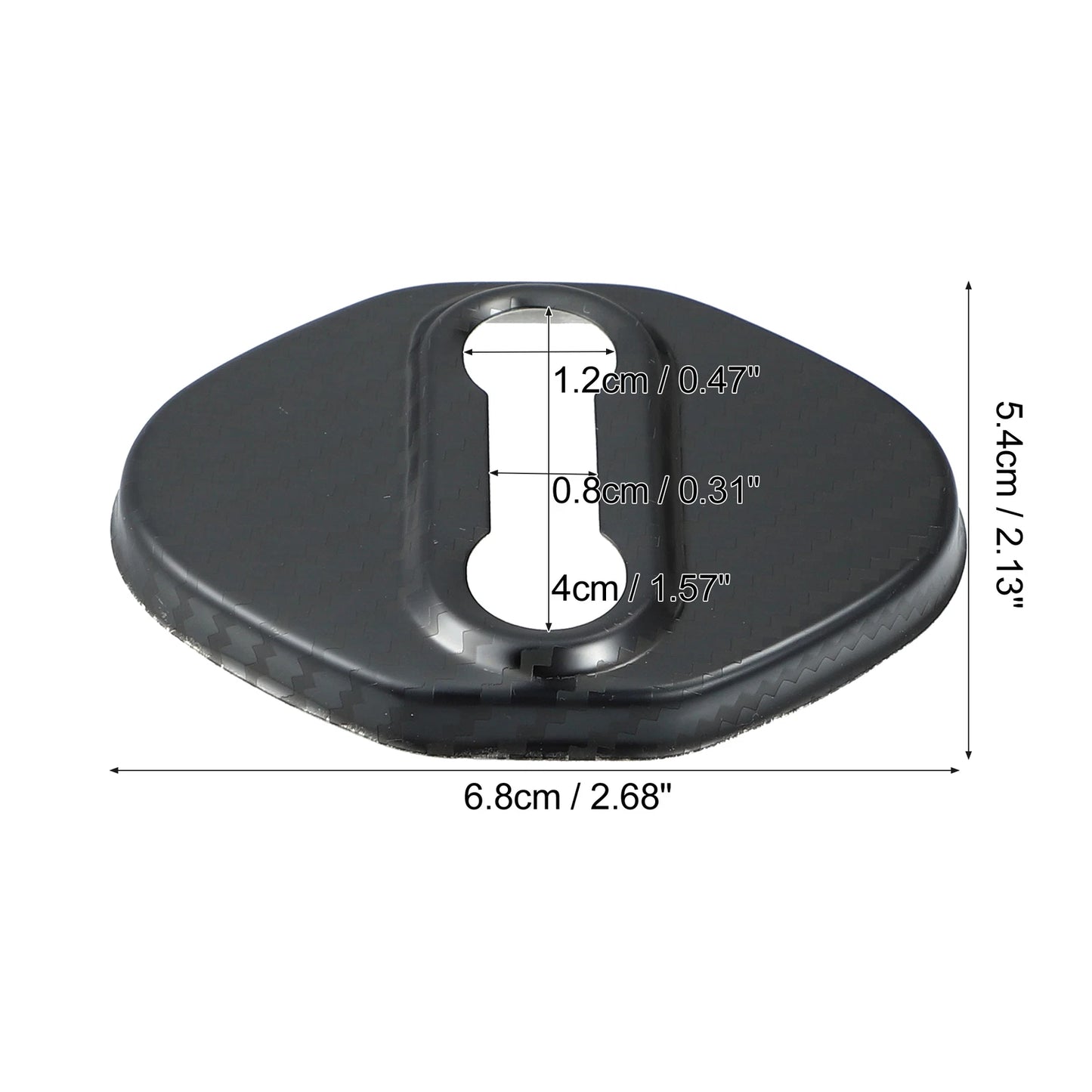 4 x Car Door Lock Latch Covers for Ford Focus (2019-2021) Carbon Fiber