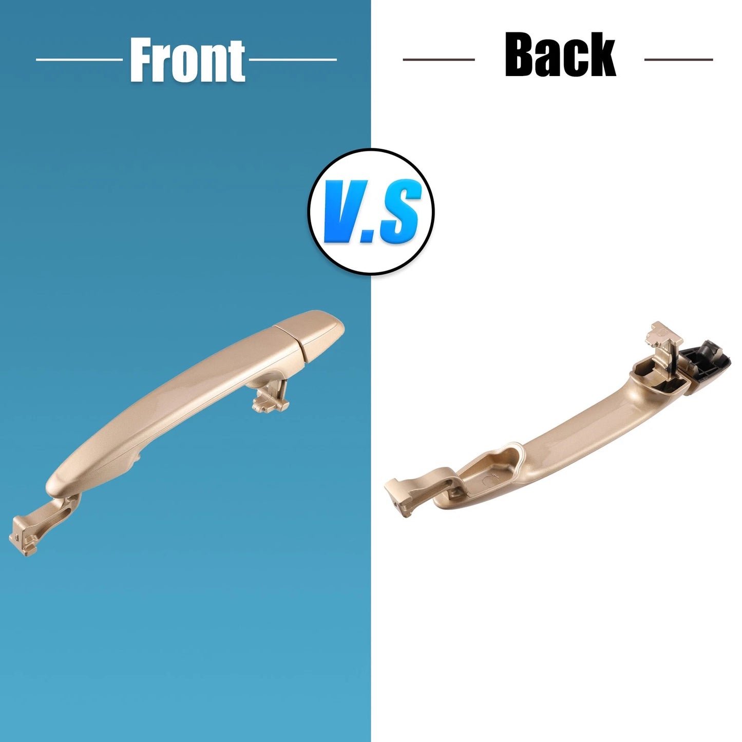 Exterior Door Handle Lock Cover for Toyota Sienna (Champagne)