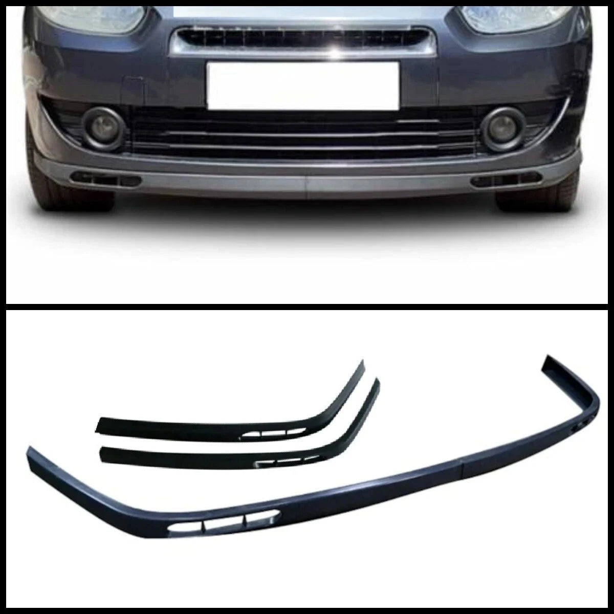 Front Bumper Splitter Spoiler for Renault Fluence Laguna (2010-2016) 2 Piece Pcs