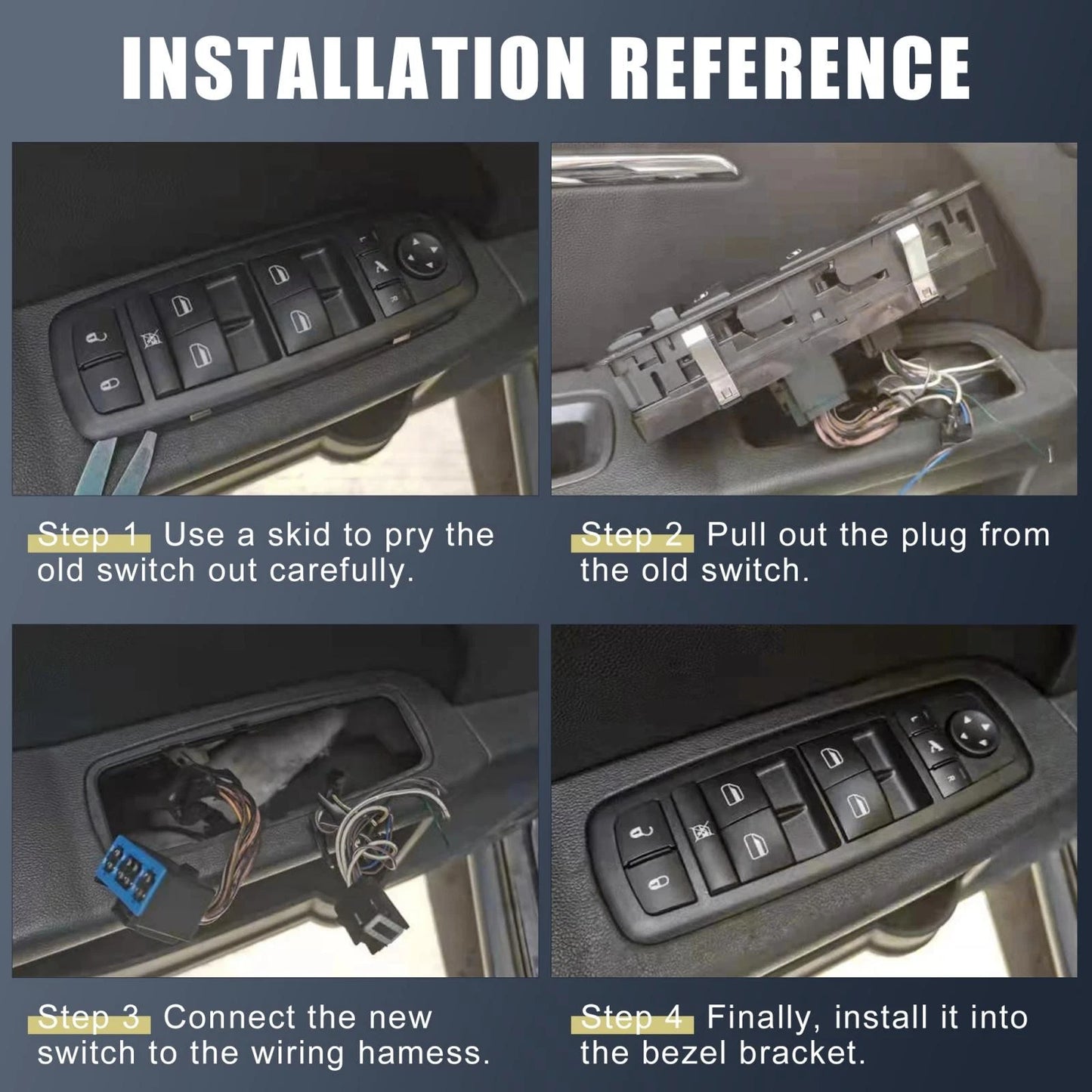 Car Window Switch Button Panel for Ram 5500 (2010-2023)