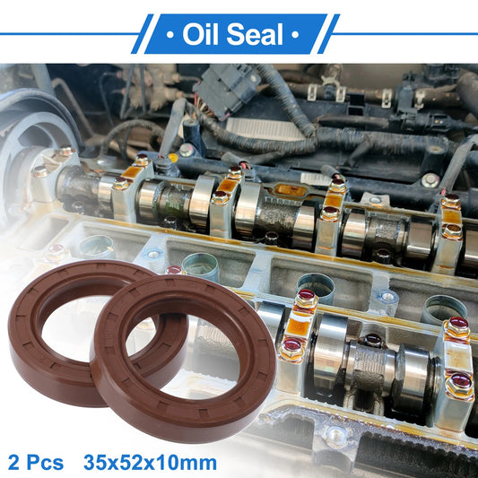 Oil Seal 35x52x10mm 2 x Rotary Shaft Seal FKM Rubber for Make Model