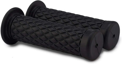 22mm Black Gel Handlebar Grips for Motorcycle Cafe Racer Dirt Bike ATV